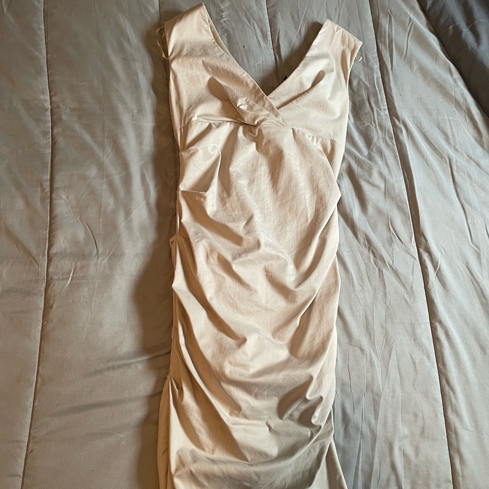 Le Chateau Cream Strapless Dress